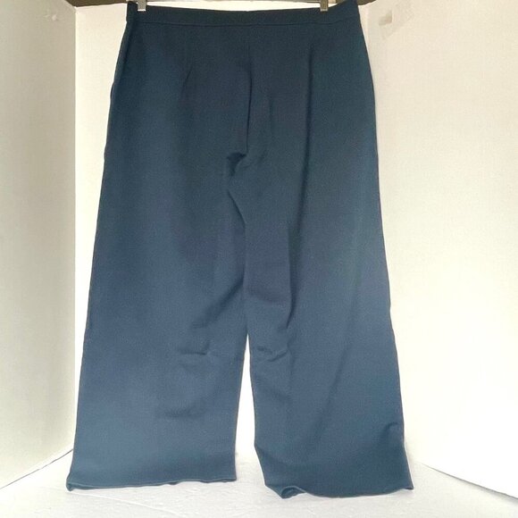 Eileen Fisher Wide Leg Ponte Pants Womens XL Blue Washable Pull On Ankle - Picture 3 of 7